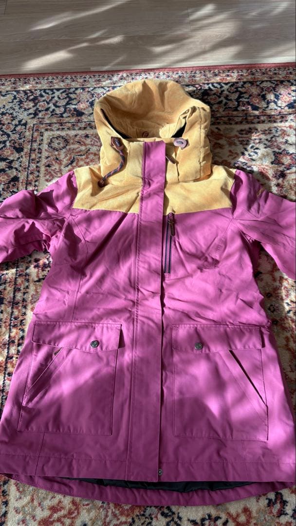 ICEPEAKアウトドアウェア 紫×黄 フード付き