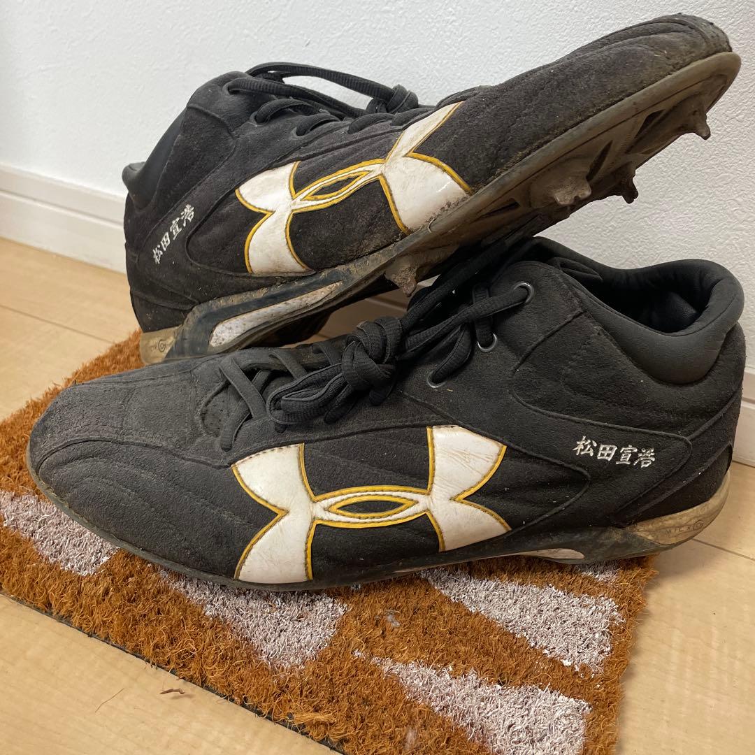 松田宣浩　実使用スパイク　サインボール　ボブルヘッド　3点セット　ソフトバンク