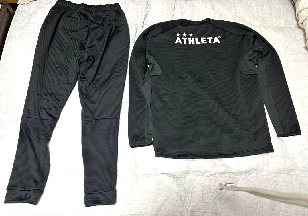 アスレタ　グリッド裏起毛TR上下　スウェット　Oサイズ　希少 防寒