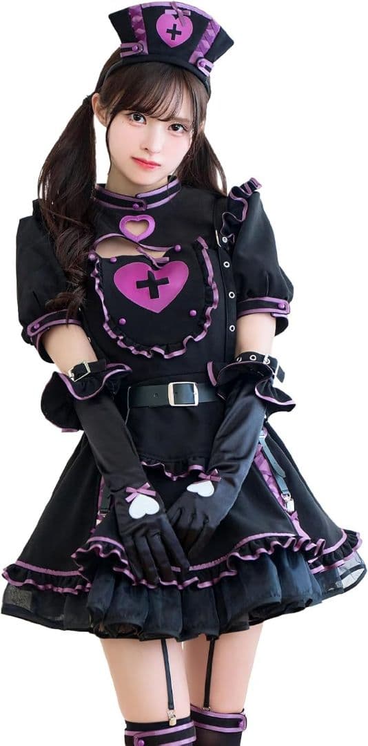 【新品】ハートシリンジブラックナース　マリームーン　パープル