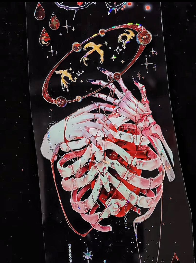 【9457】海外　マステ　3/5/巻　貝殻光マスキングテープ　心臓　装飾系