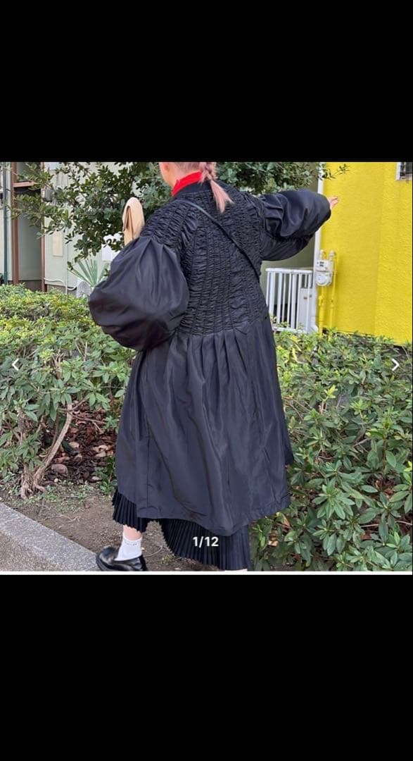 Lanan ラナン　ボリュームスリーブキルティングワンピースブルゾン【完売品】