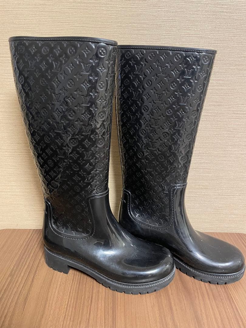 ルイヴィトン スプラッシュライン モノグラム総柄☆レインブーツ☆サイズ37