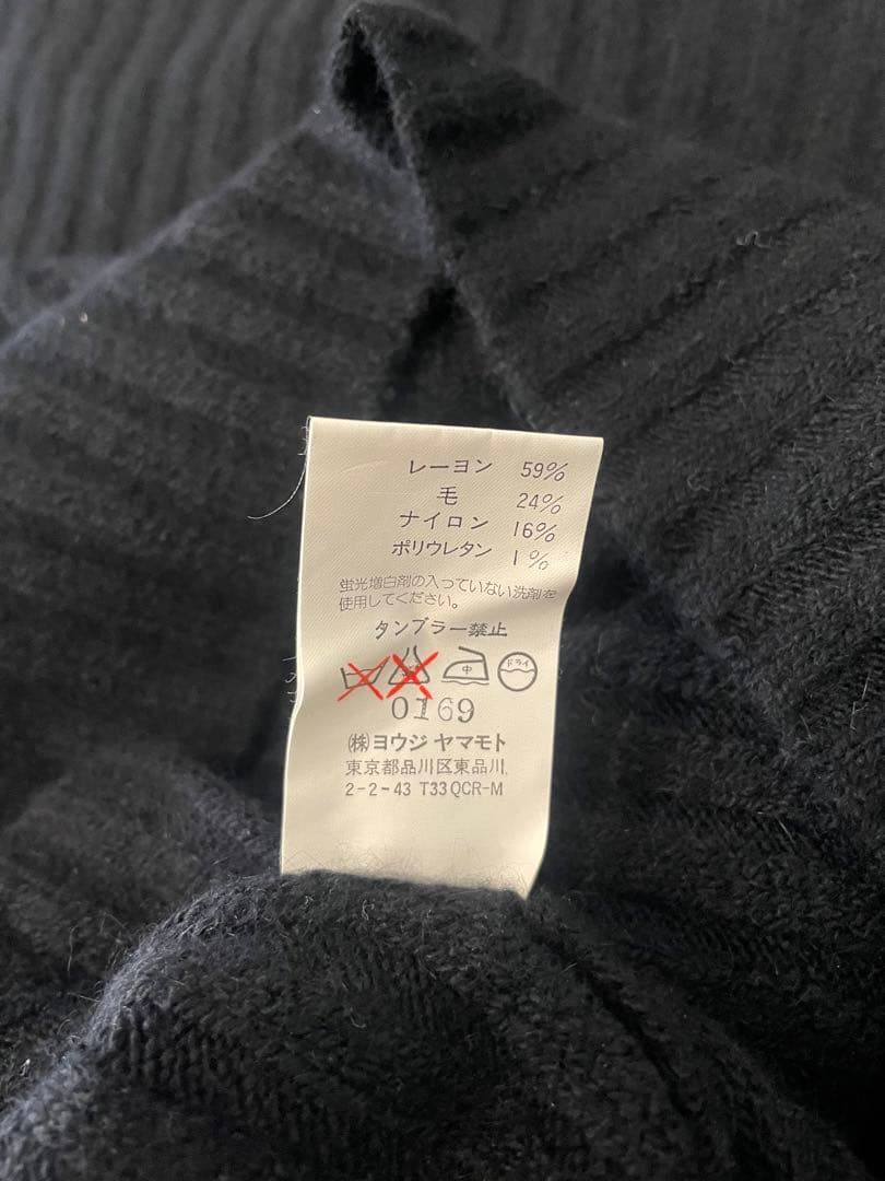 Y's for men ブラック ハイネックセーター　ダブルジップ　アーカイブ