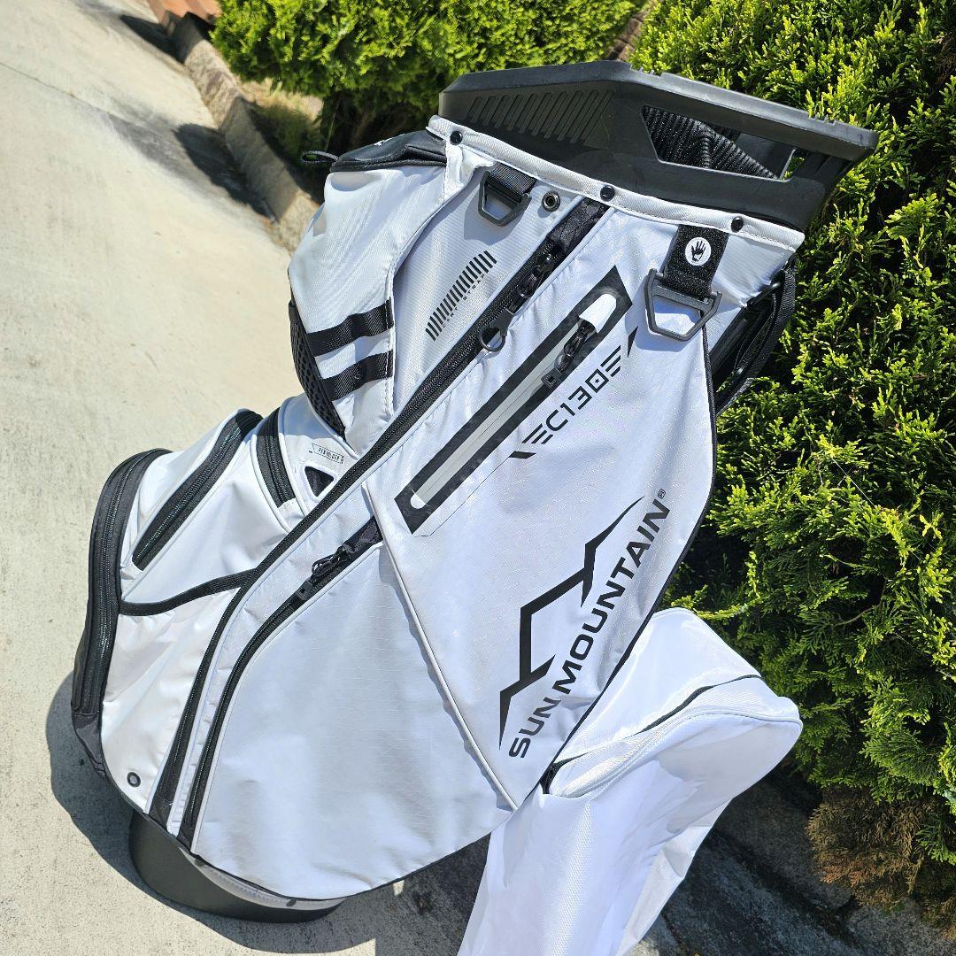【サンマウンテン】2024年人気14分割C130キャディバッグ 白 フード付き