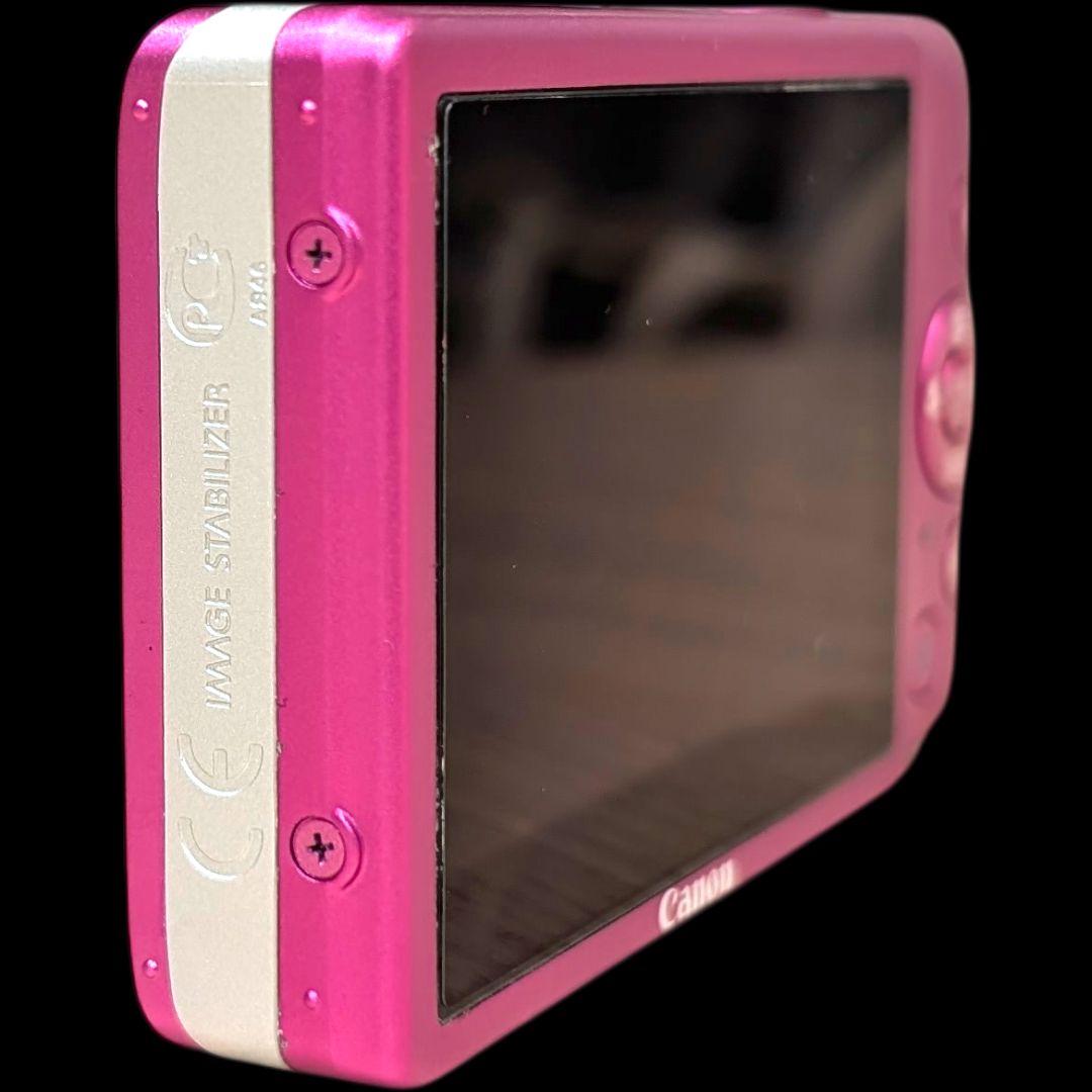 美品 動作確認済 防水ケース付 CANON IXY 210F デジカメ ピンク