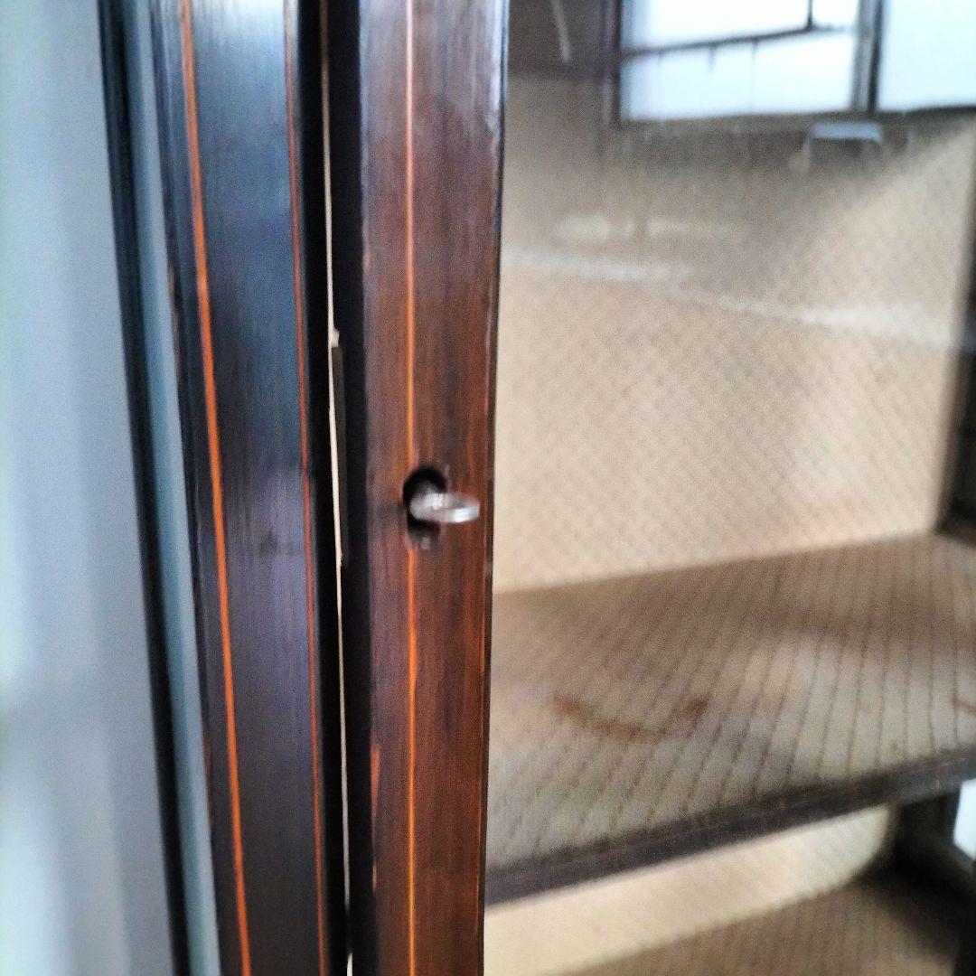 1/11 ガラス　キャビネット　アンティーク　京都 棚　ヴィンテージ　チェスト