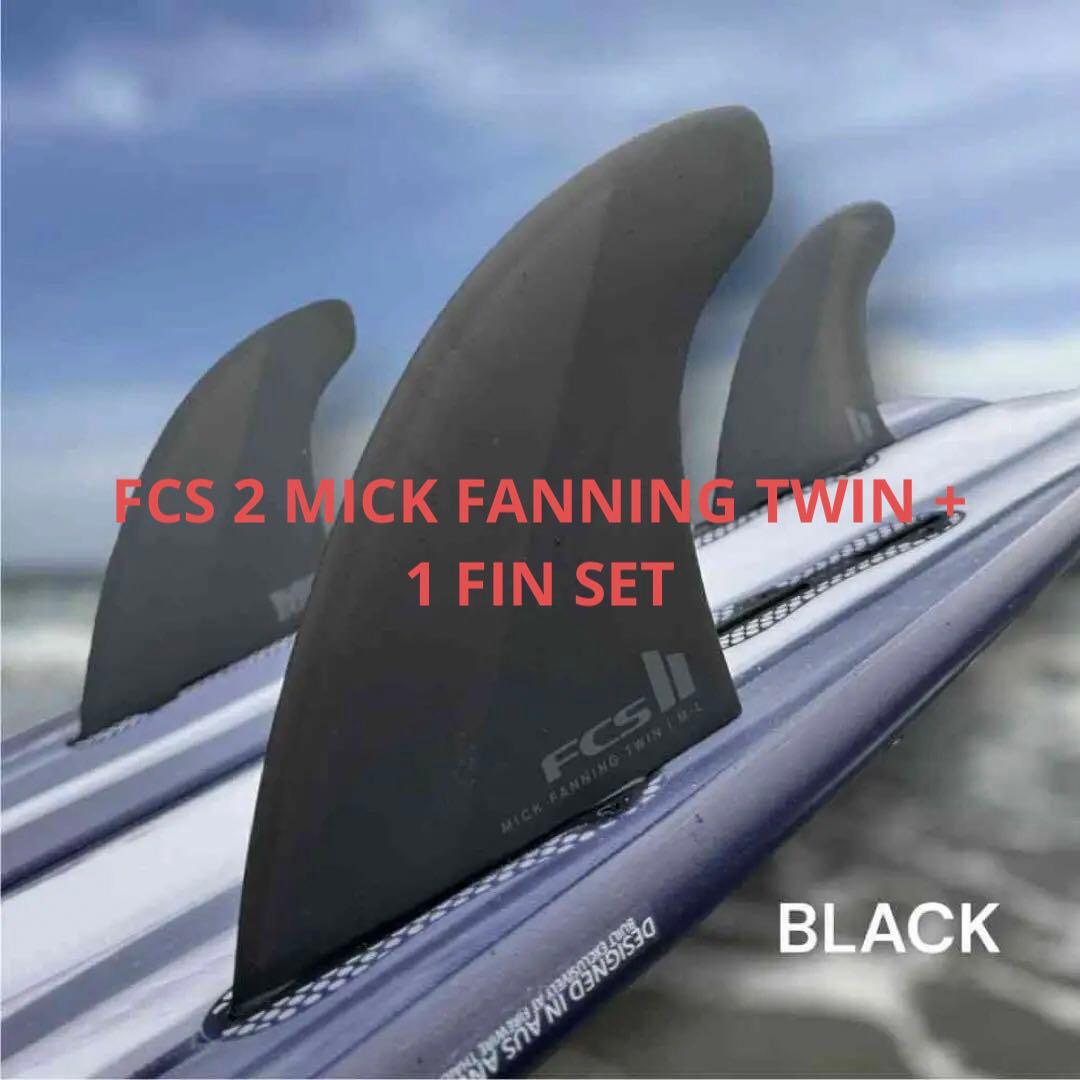 サーフィン・ボディボード FCS 2 MICK FANNING TWIN + 1 FIN SET