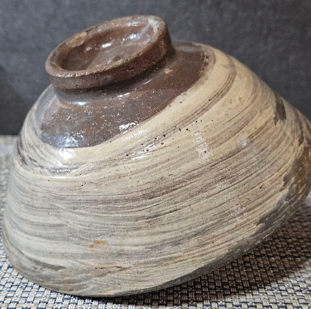 【名碗❗】朝鮮古美術　朝鮮古陶磁　韓国古陶磁器　李朝花三島　刷毛目　茶碗　茶道具