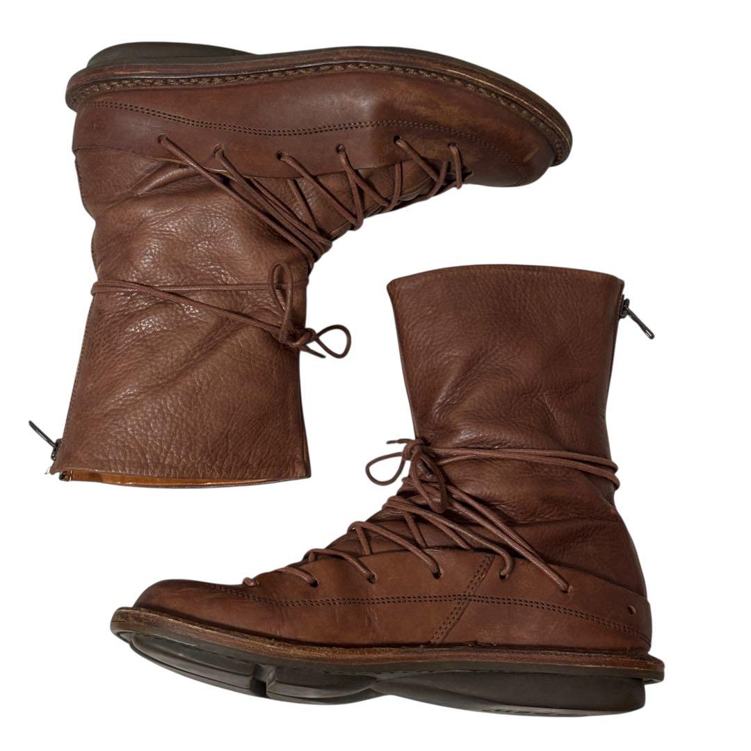 【外観美品】trippen トリッペン　レースアップブーツ　バックジップ　37