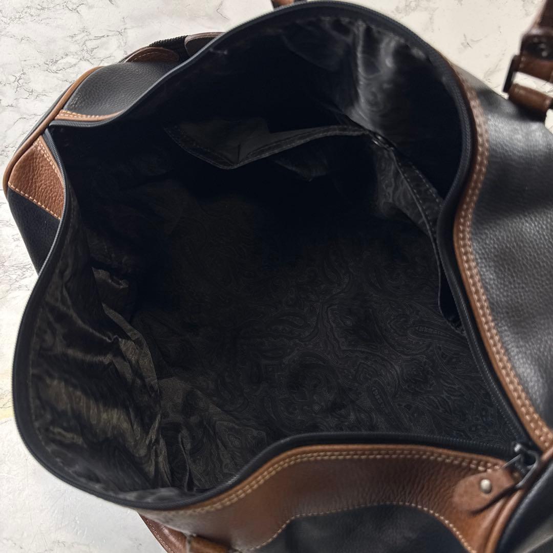 ヴィンテージ maruem マルエム 本革 レザー切替 ボストンバッグ 旅行