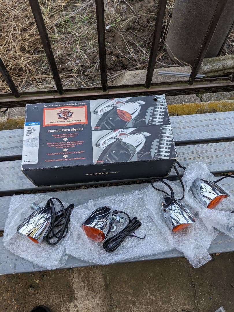 ハーレーダビッドソン純正オプションフレイムウインカーダイナソフテイルスポーツスタ