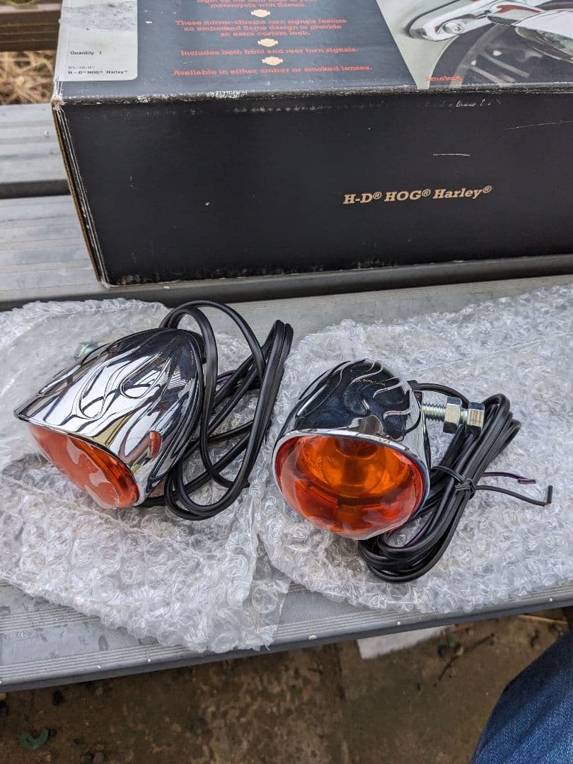 ハーレーダビッドソン純正オプションフレイムウインカーダイナソフテイルスポーツスタ