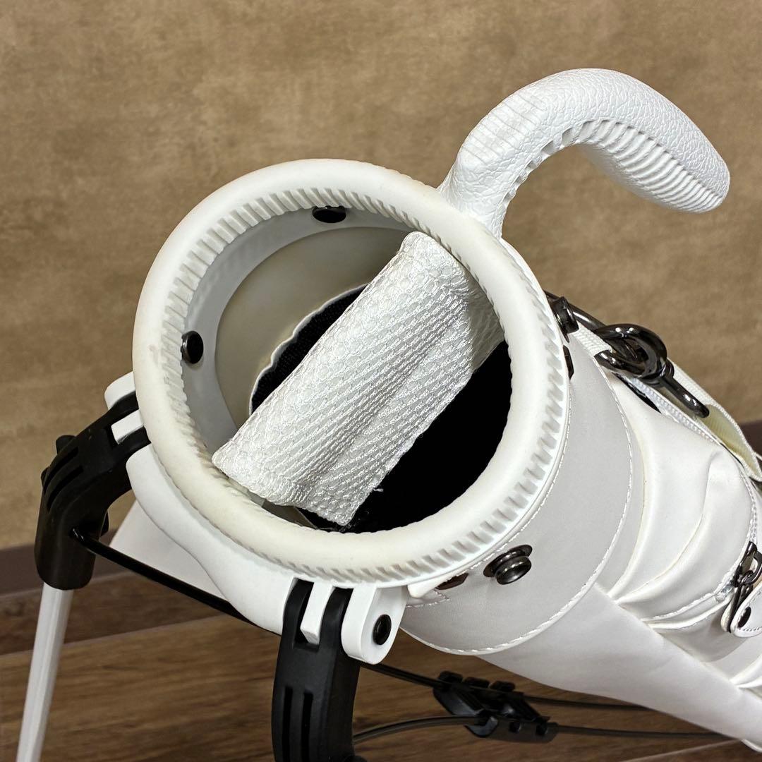 美品 PEARLY GATES パーリーゲイツ スタンド式 キャディバッグ 白