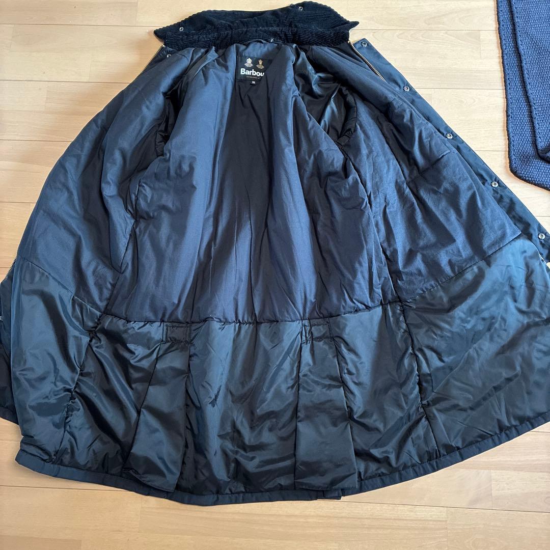 Barbour ブラック　バブワー　モッズコート サイズ38