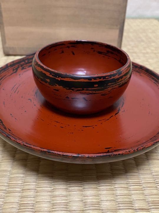 根来塗、天目台 三代村瀬 治兵衛作