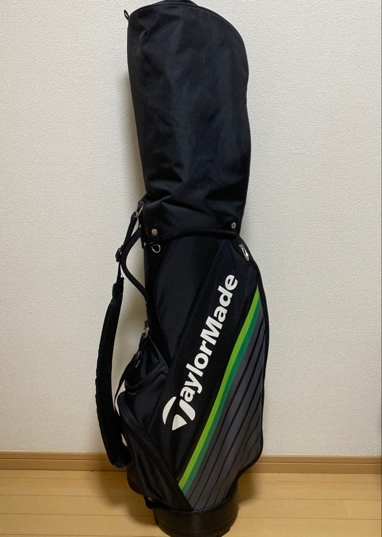 ぱ*だ様 TaylorMade キャディバッグ ブラック/グリーンストライプ R