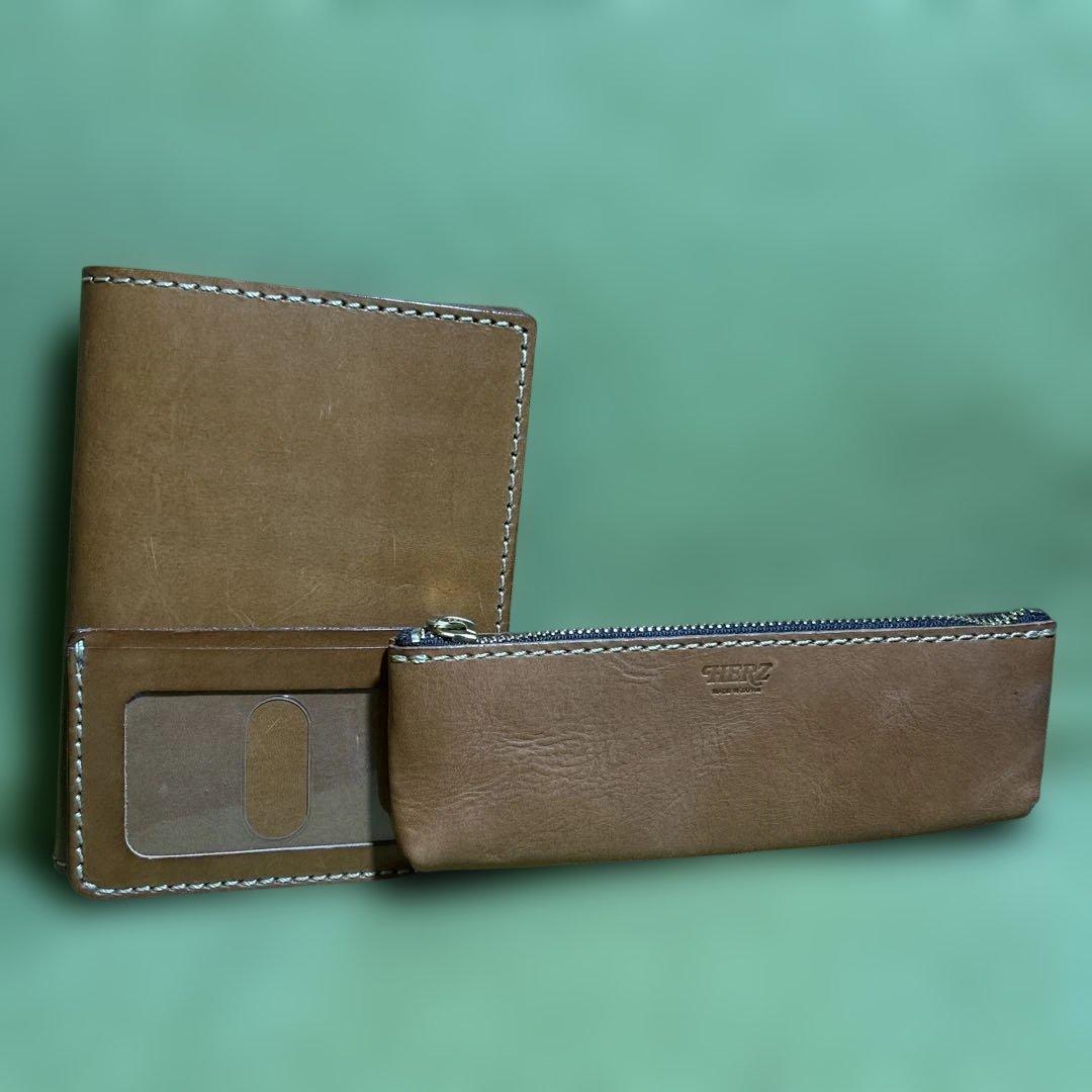 Herz レザー ブックカバー ペンケース パスケース