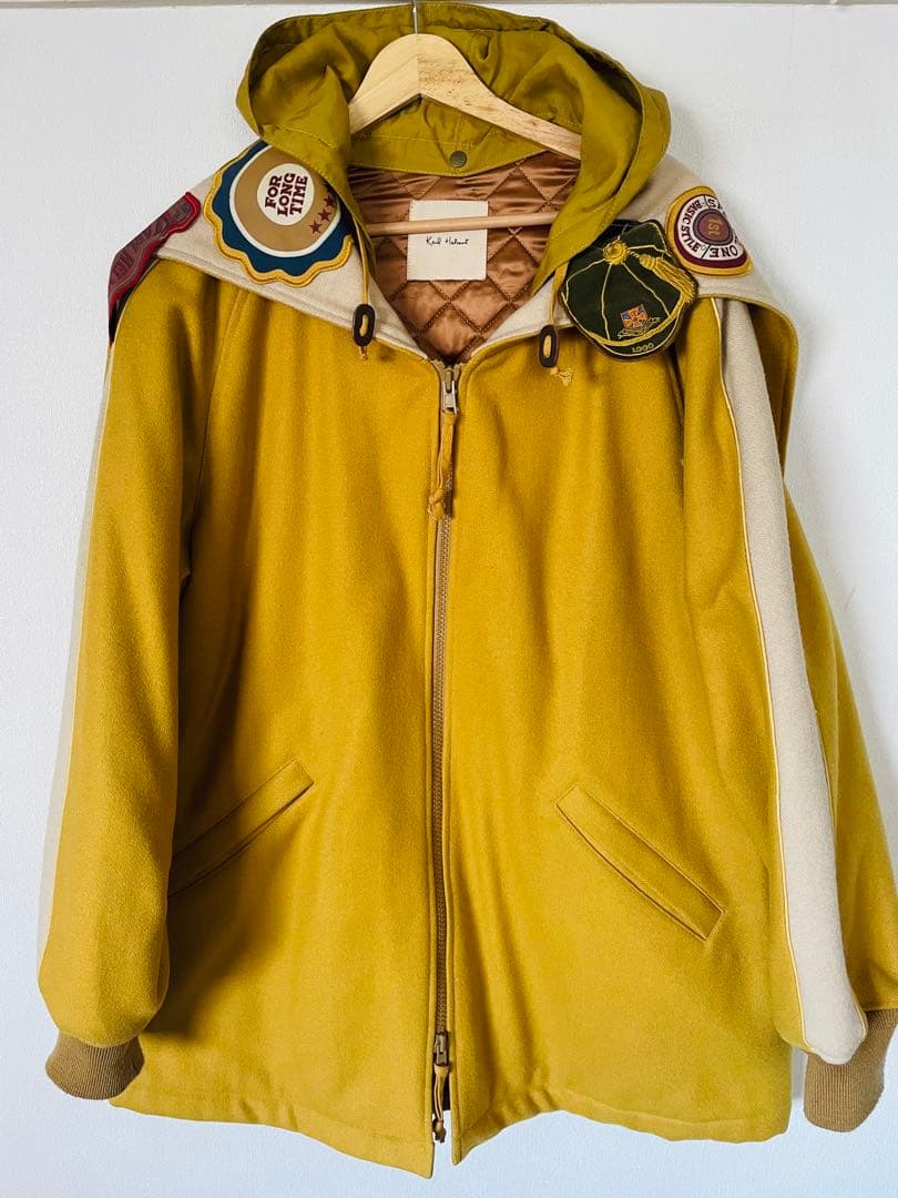 カールヘルム　オールスターワッペン　フード付きベンチコート　スタジャン