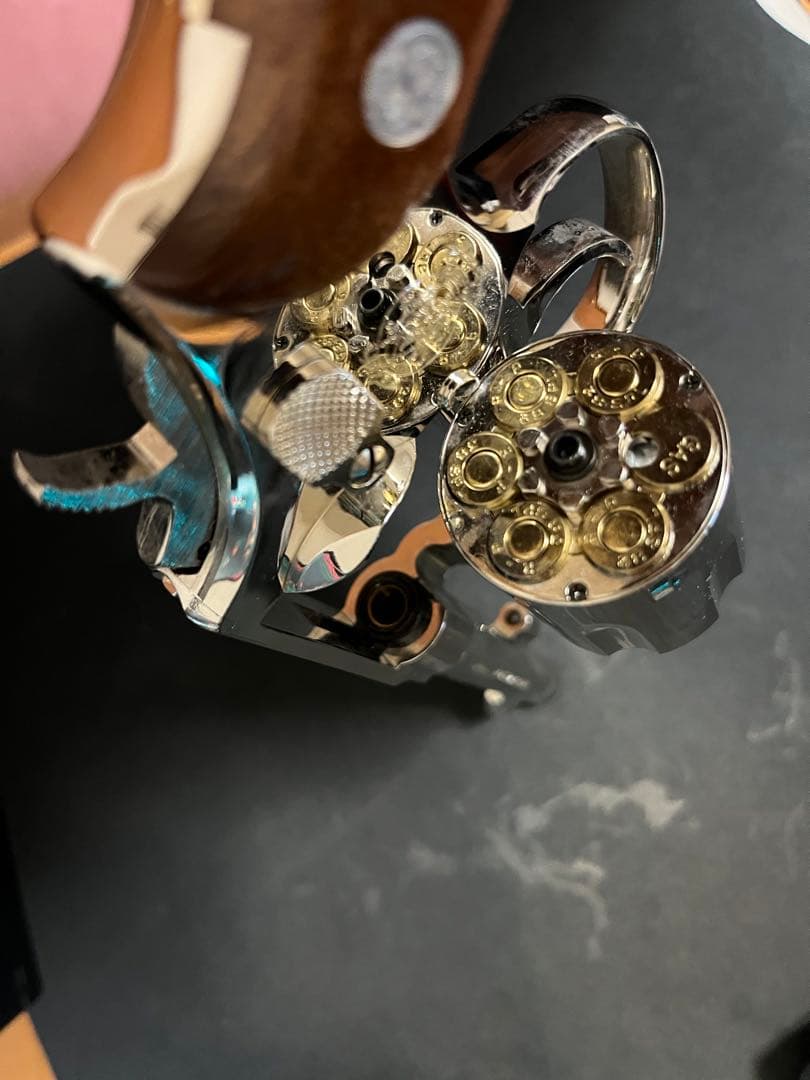 リンリン　タナカ　M10ガスリボルバー　ニッケルフィニッシュ