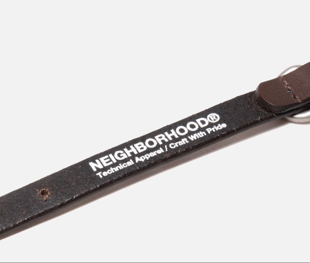 NEIGHBORHOOD ダークブラウン レザー首輪　M今期新作