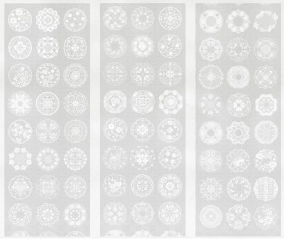 PET 蕾丝圈-白 ダイカット4.5cm×5.25m　海外マステ　白レース