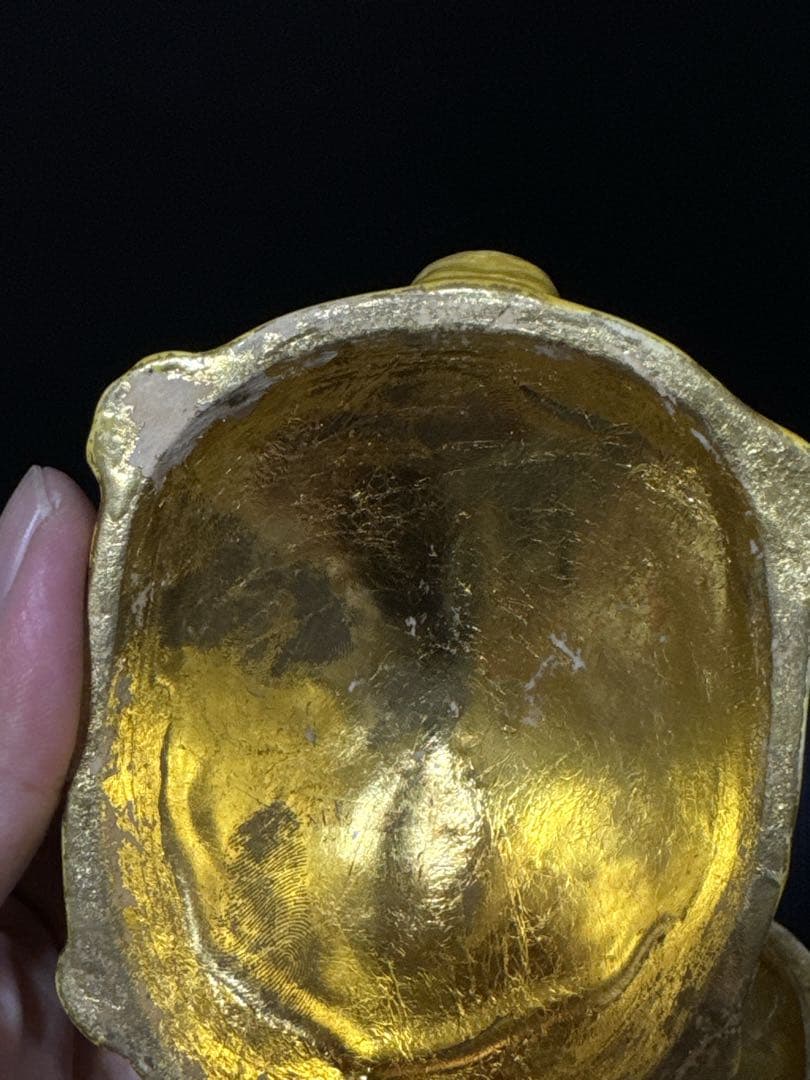 平安 真清水 蔵六 造 交跡 内金箔張 大亀 香合 桐共箱付