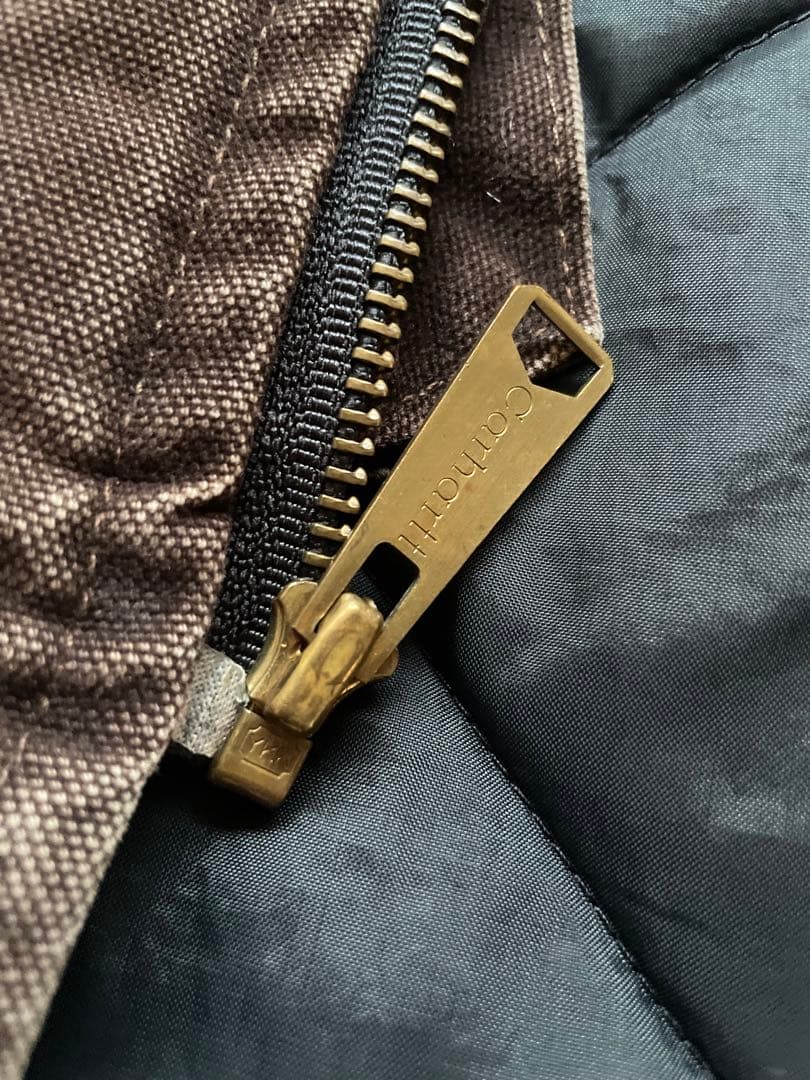 carhartt カーハート USA製 ダック ベスト ブラウン フェード 古着