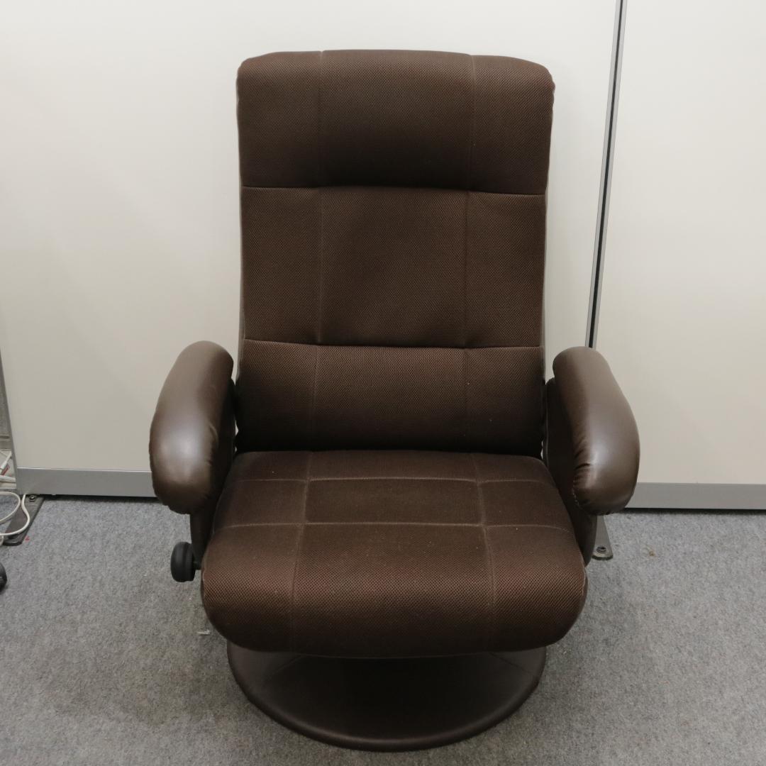 ニトリ パーソナルチェア Dメッシュ ブラウン オットマン付き