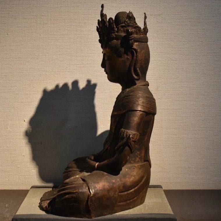 【新羅仏】◆金銅十一面観音菩薩座像 仏像◆検）天平仏 飛鳥仏 高麗仏 百済仏