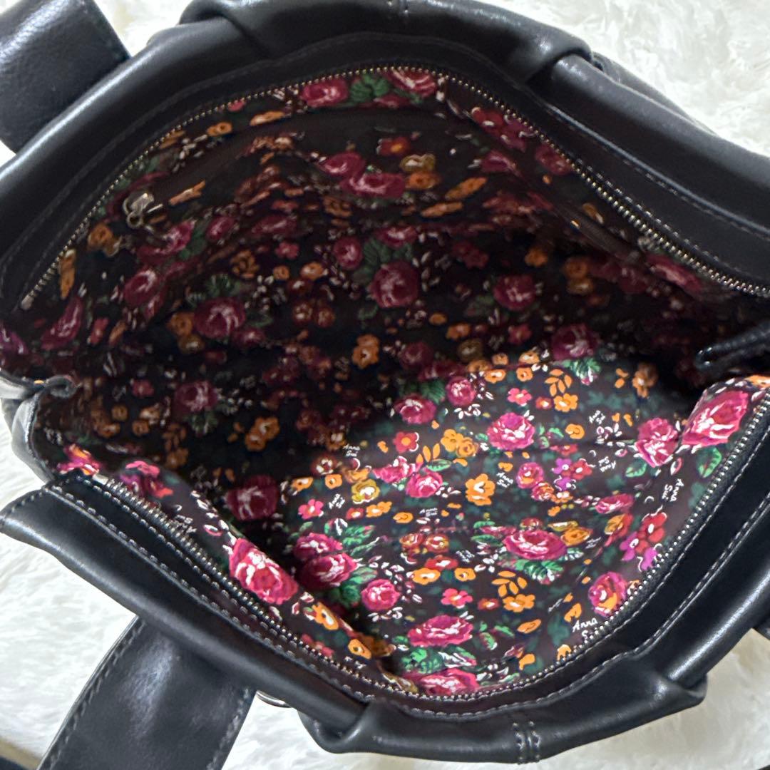 【ANNA SUI 】がま口 バッグ ブラック スタッズ☆美品☆