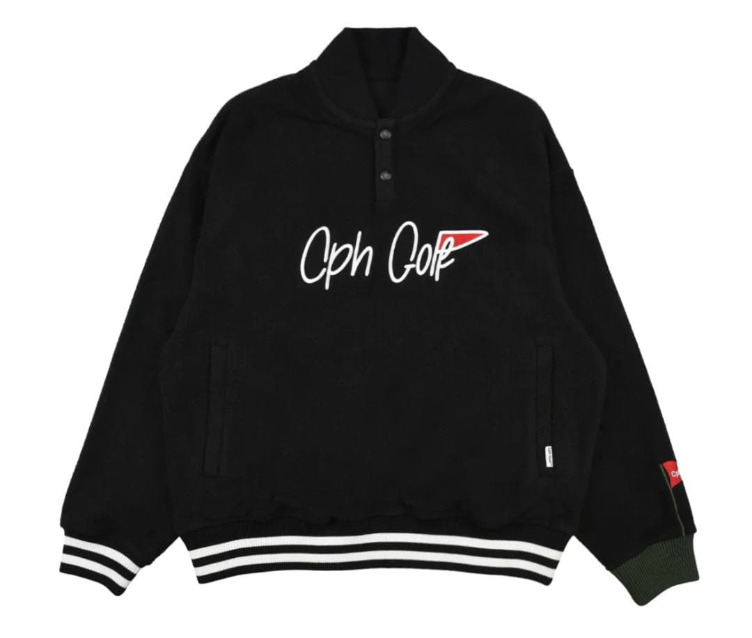 新品未使用 Cph/Golf ブラック マイクロフリース プルオーバー L