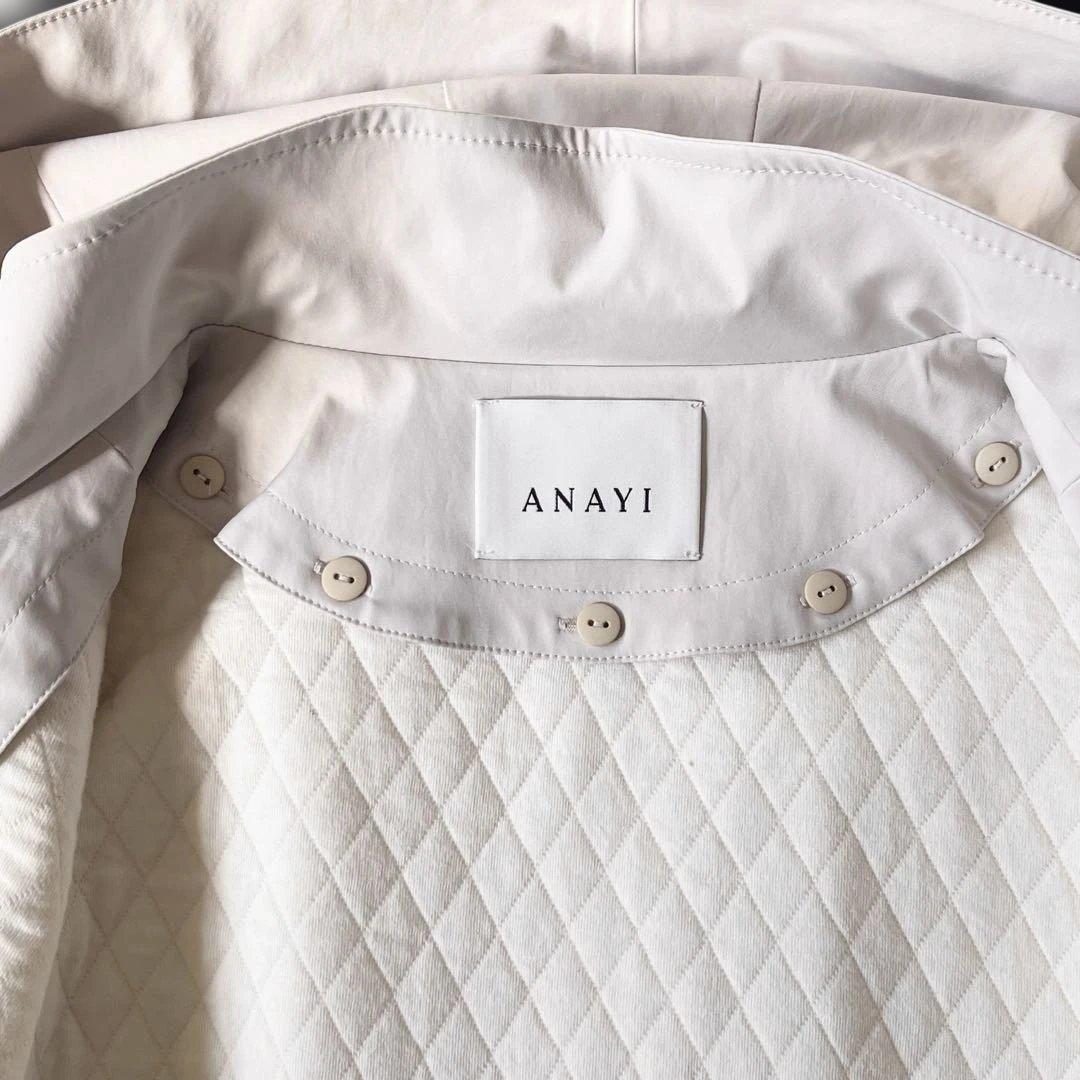 未使用級 アナイ ブライトツイルライナー付モッズコート オフ白 2024✨ 38