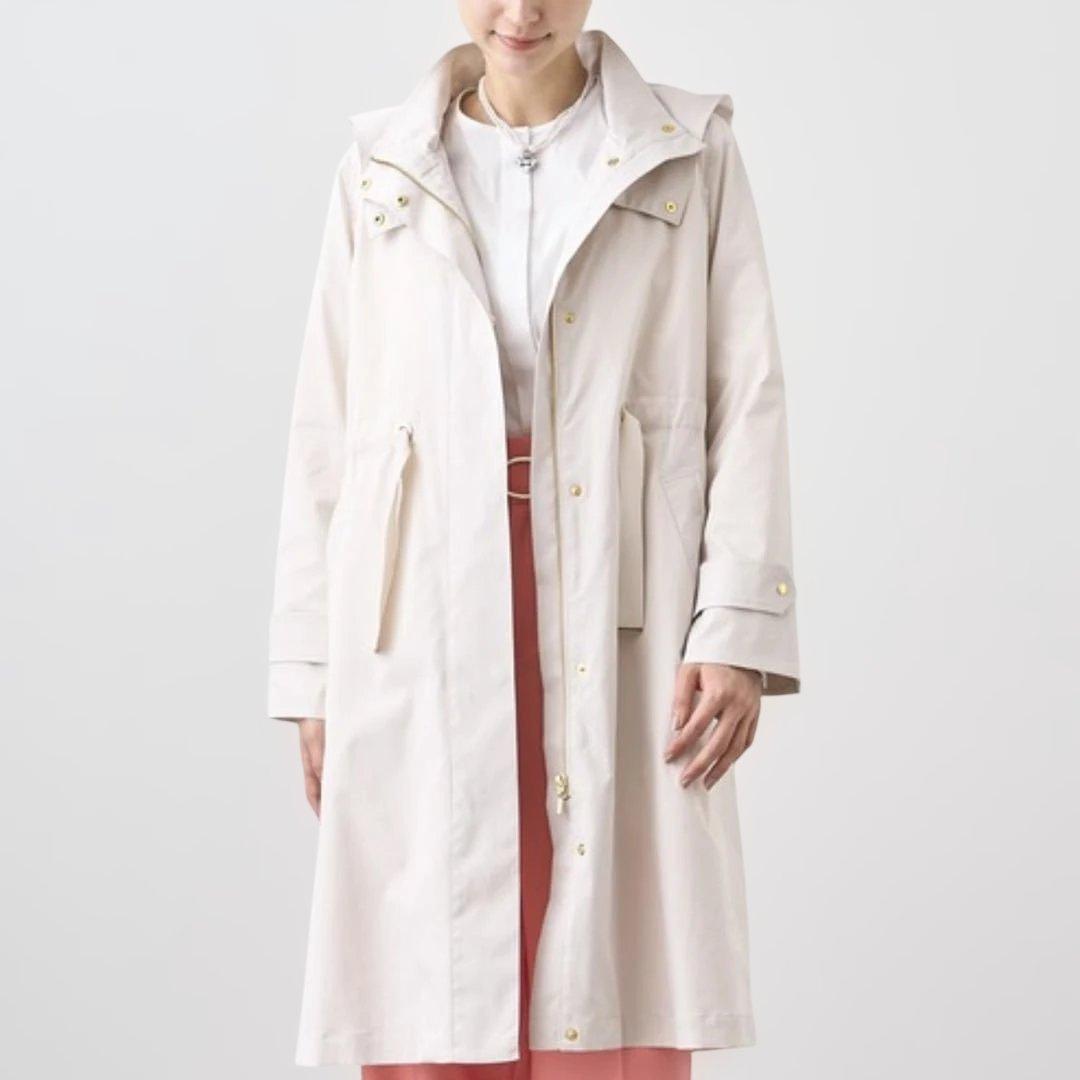 未使用級 アナイ ブライトツイルライナー付モッズコート オフ白 2024✨ 38
