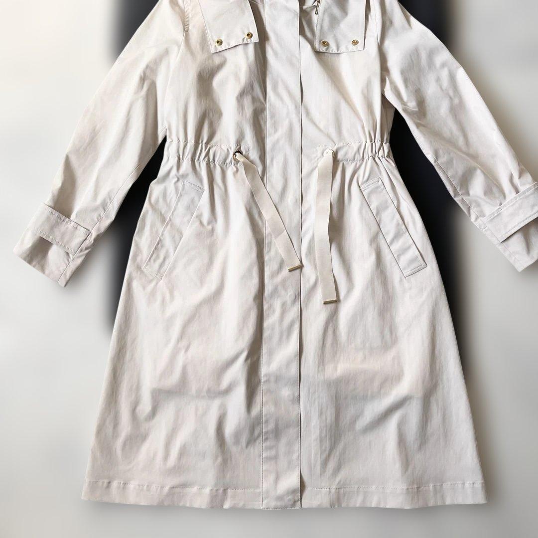未使用級 アナイ ブライトツイルライナー付モッズコート オフ白 2024✨ 38