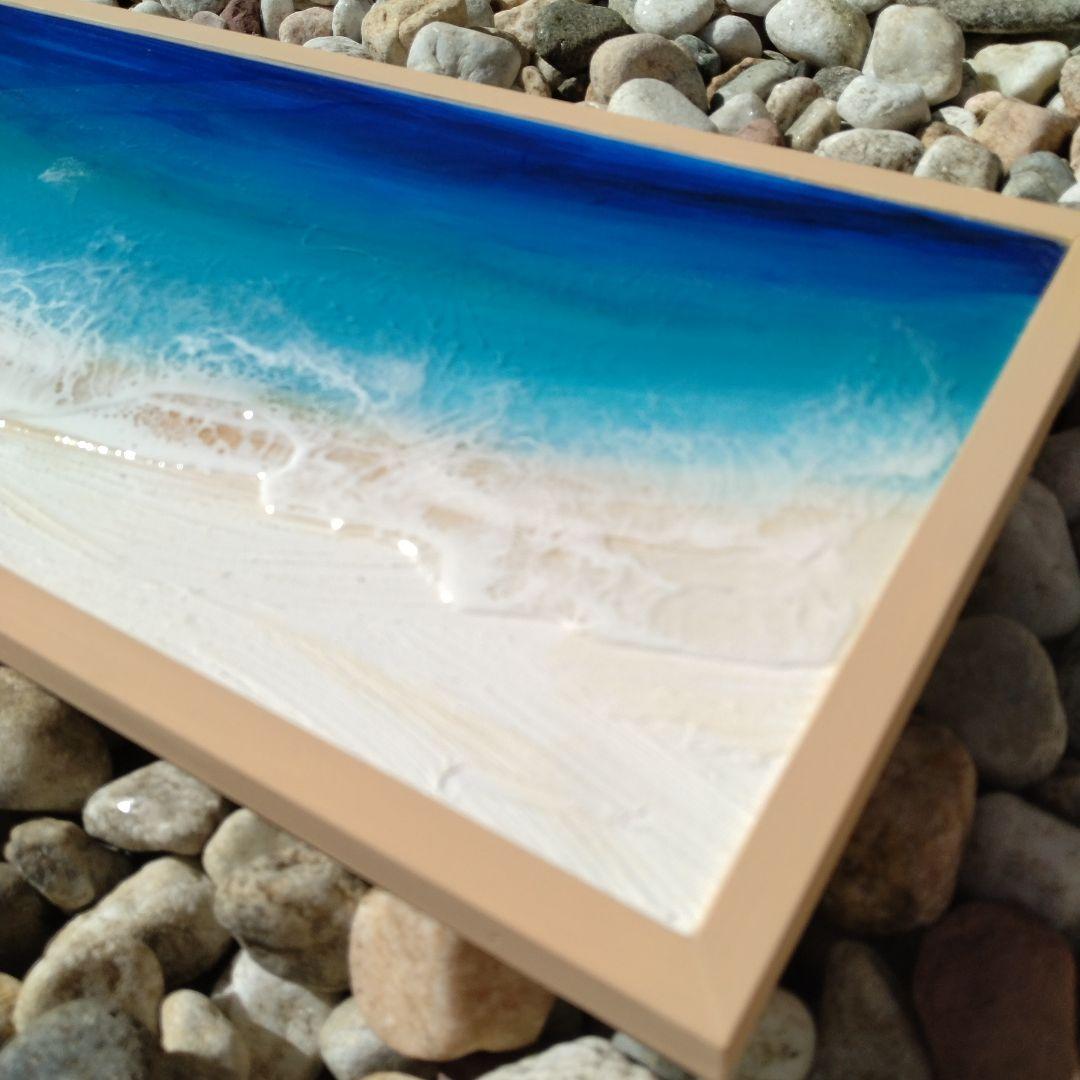 タ*オ様 ロングタイプ　オーシャンアート　インテリアパネル　波レジンアート