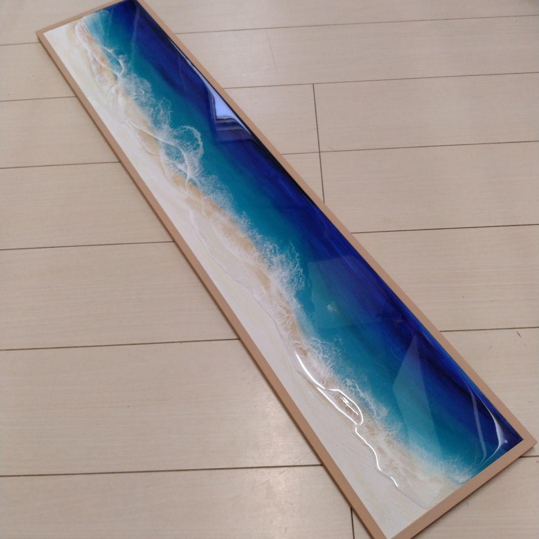 タ*オ様 ロングタイプ　オーシャンアート　インテリアパネル　波レジンアート