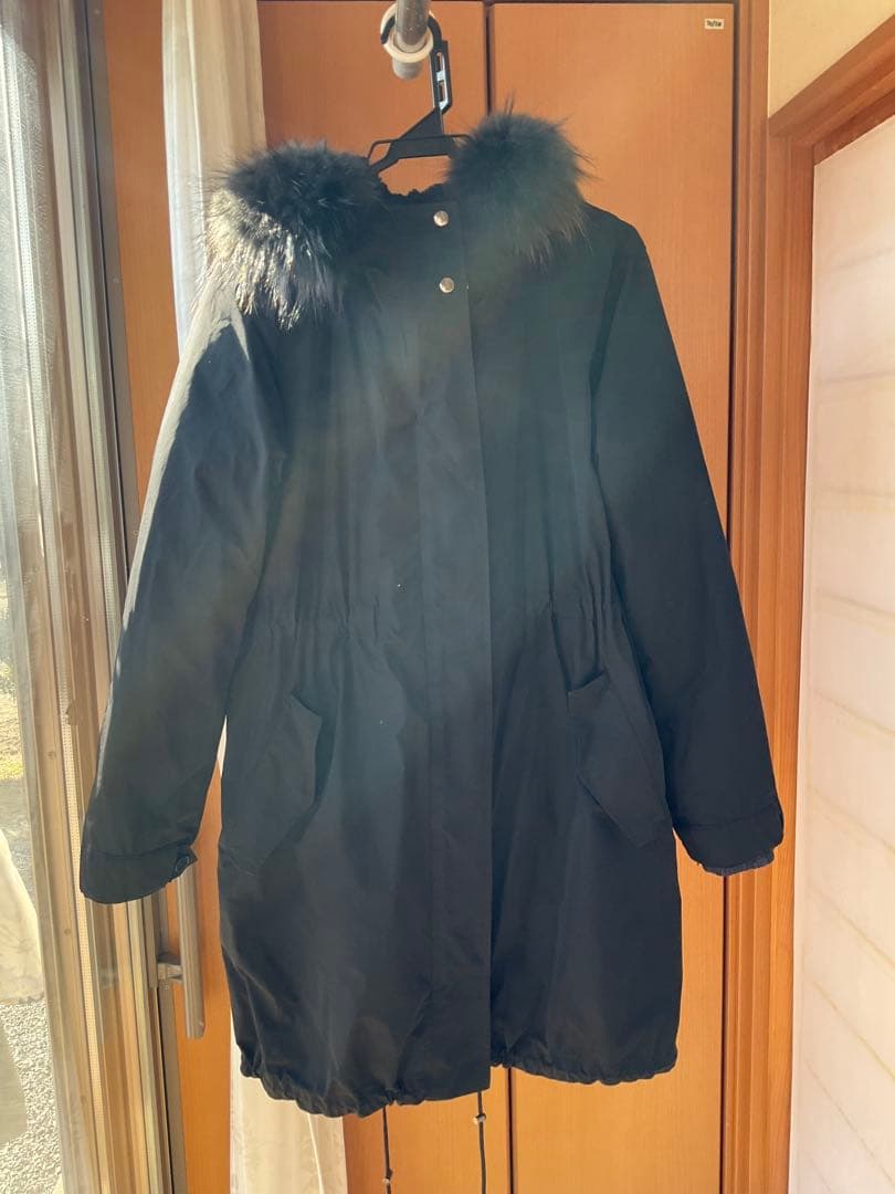 23区　一度着用　ファー付きダウンジャケット モッズコート　40