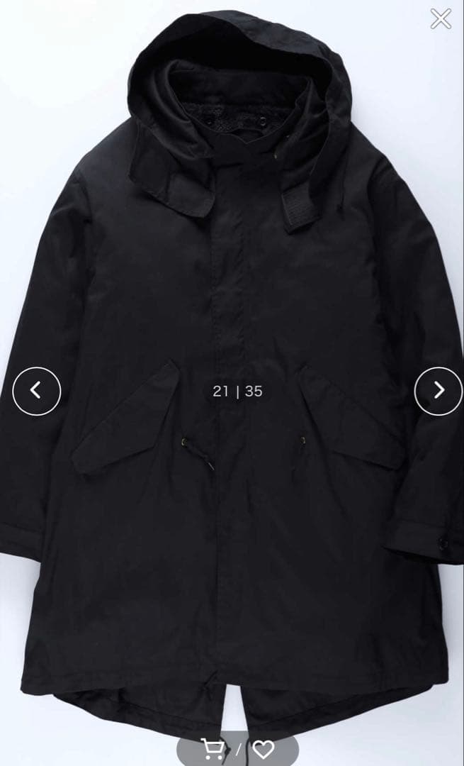 新品バックナンバーマルチウェイモッズコートインナー付き黒M定価15,800