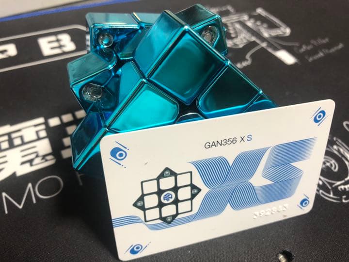 GAN 356XSM llic「電気メッキ」水色 ルービックキューブ