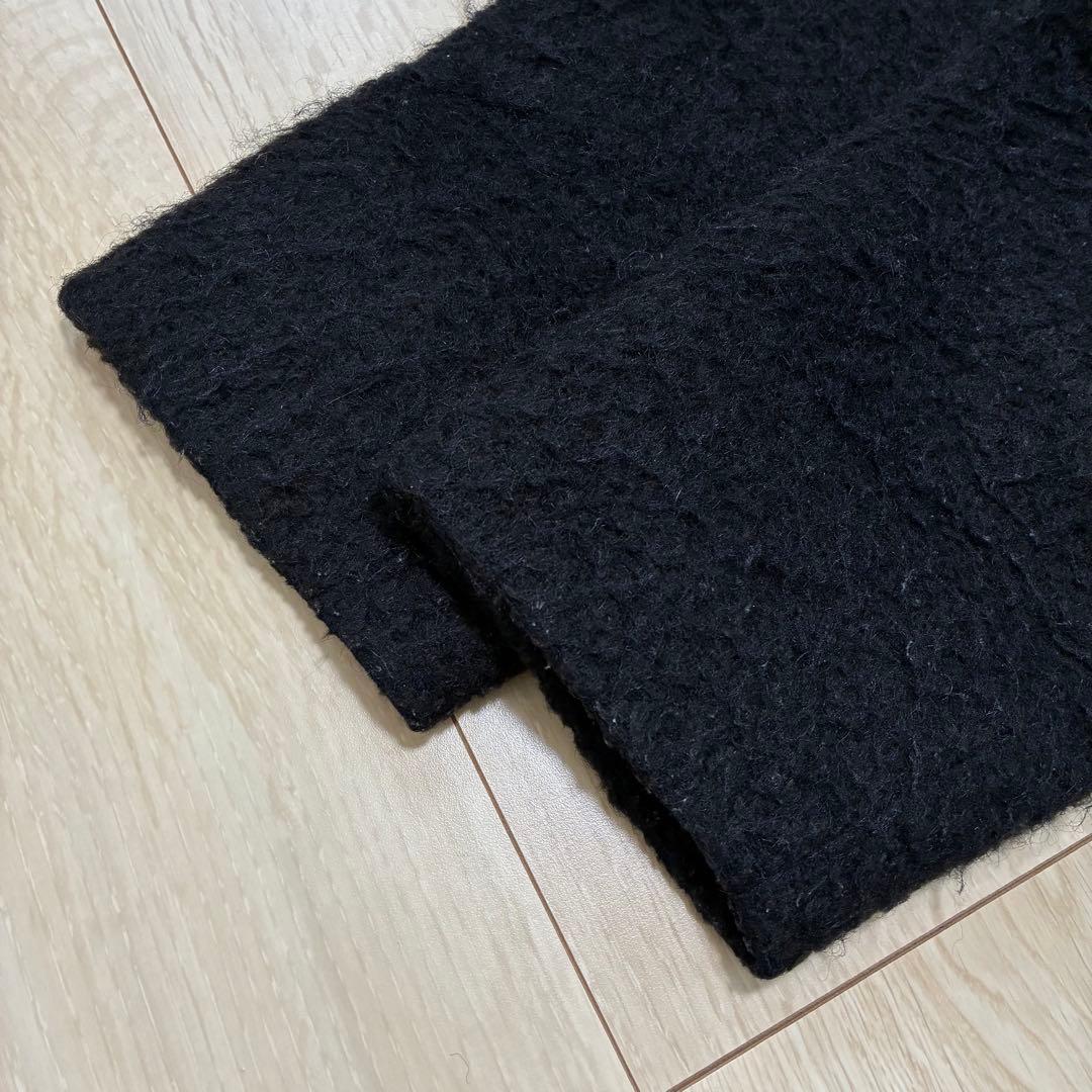 【大人気商品】yoriウール モヘア シャ ギージャケット カーディガン F 黒