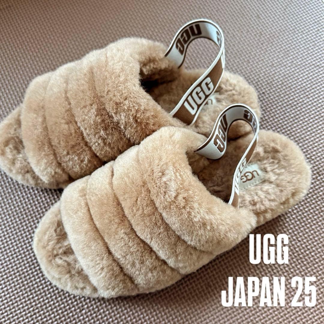 ★myk★UGG ファーサンダル　25cm（通常24.5-25）