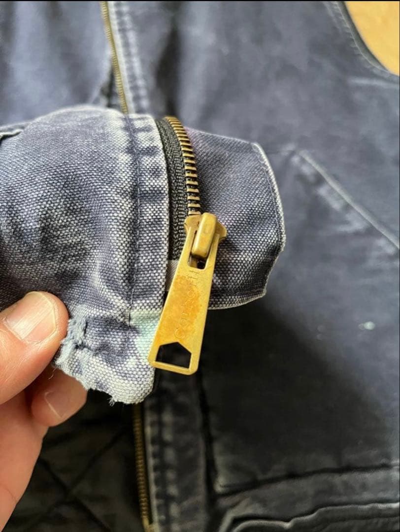 希少 Carhartt ネイビー ダック ベスト カーハート