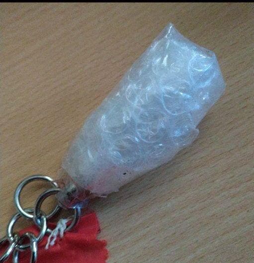 E武具 四種 ①09ヌンチャク、②030501丸サイ、⓷04九節鞭 ④模造刀