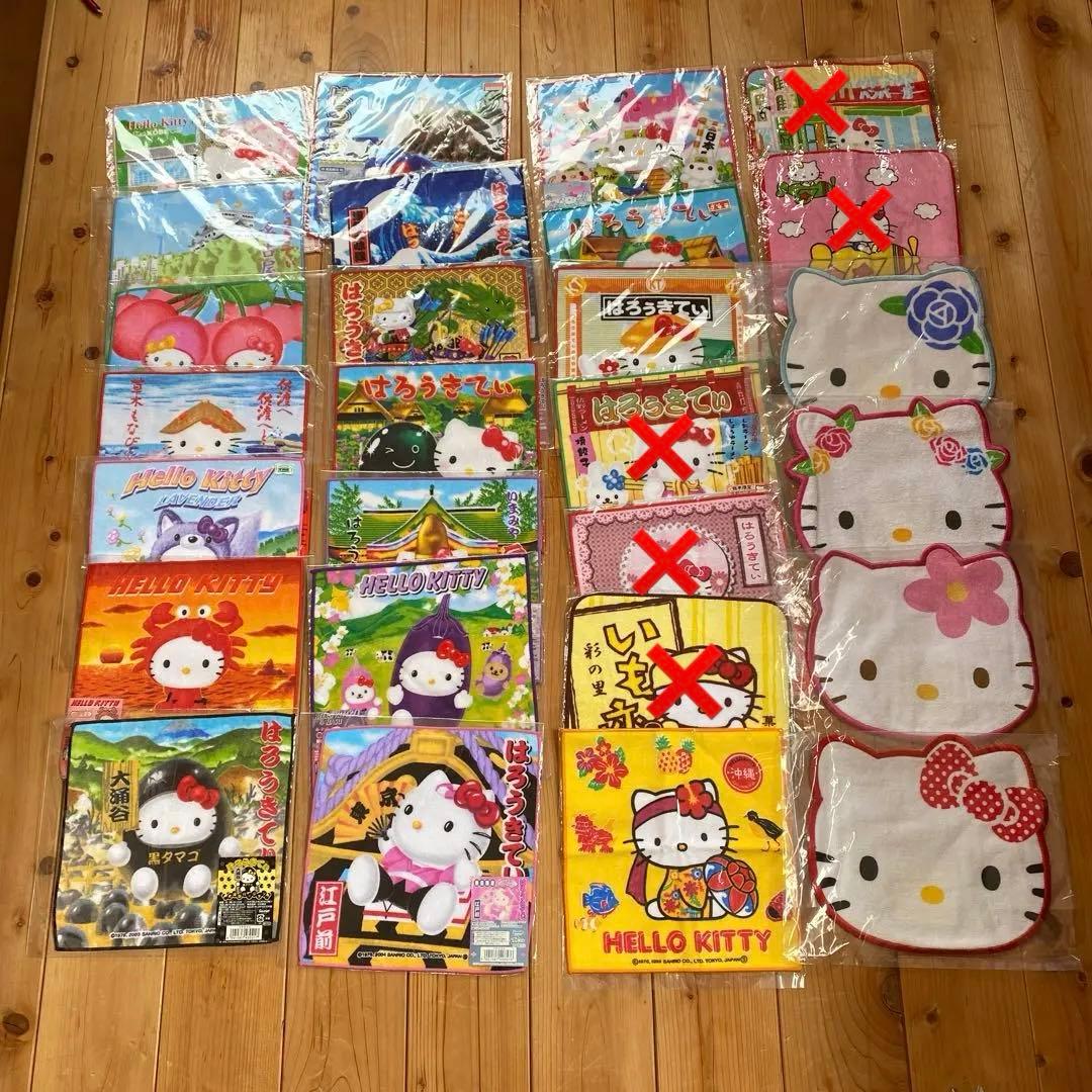 ★未使用★ ハローキティ　限定　プチタオル　ハンドタオル　平成レトロ　22枚