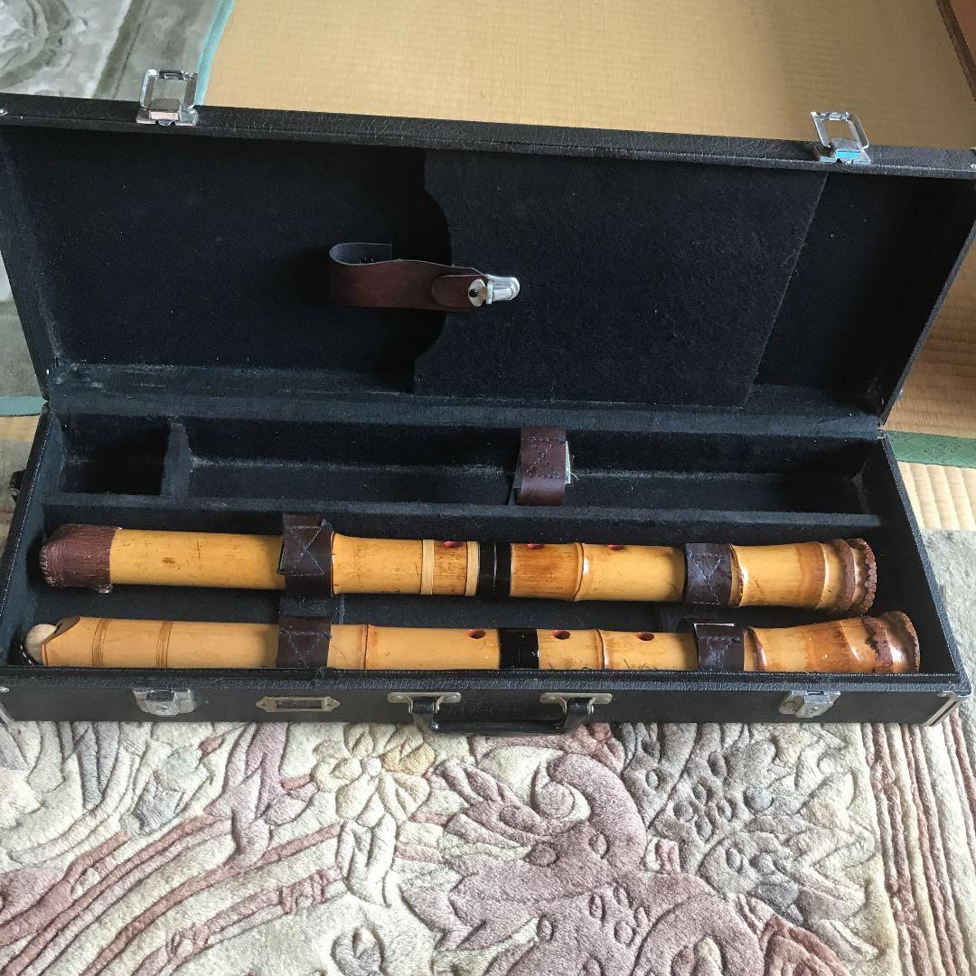 9 尺八　一尺八寸管　司川銘尺八一本