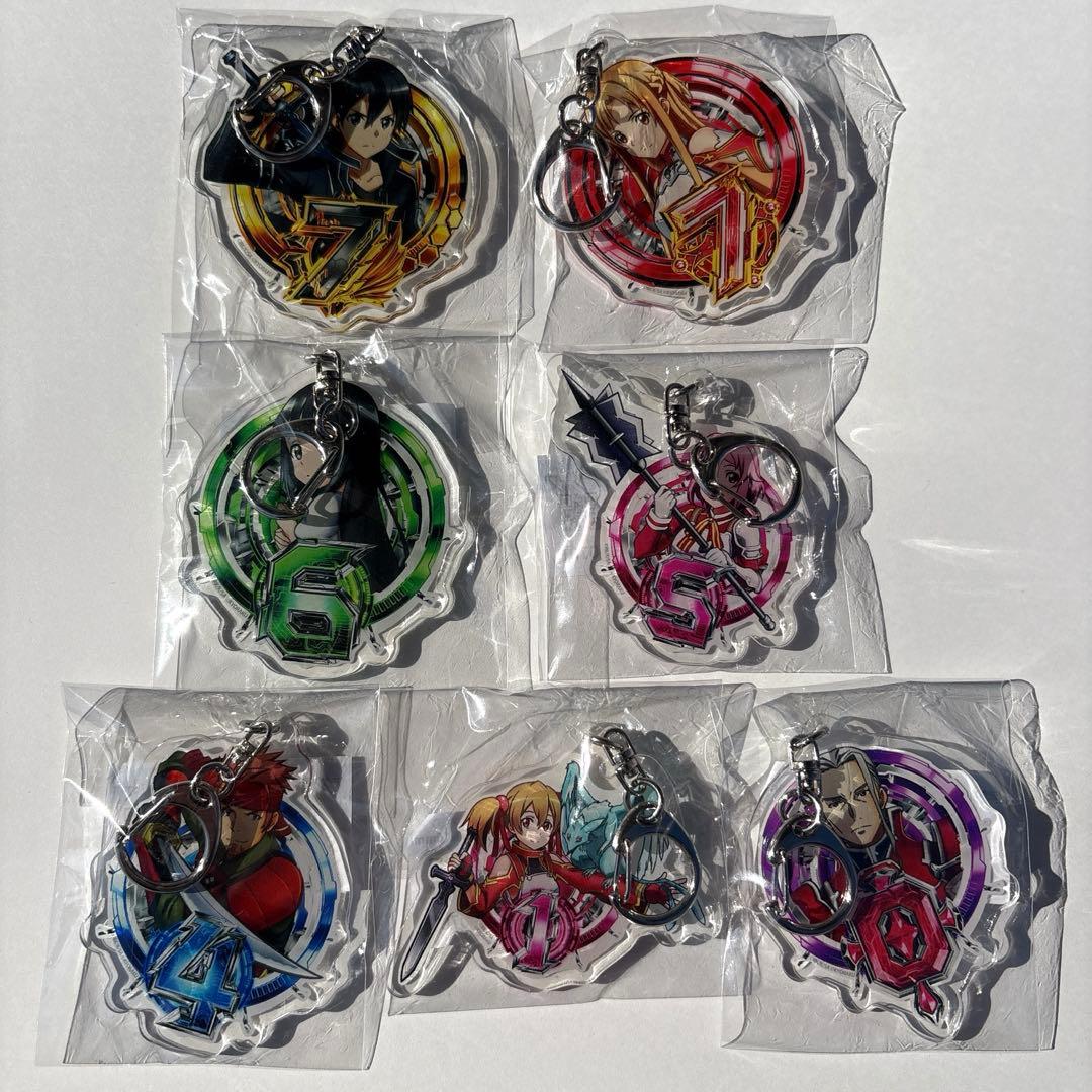 パチンコ　ソードアートオンライン　アクリルキーホルダー　キリト　アスナ　ユイ