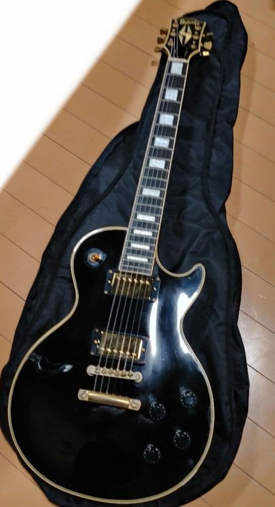 難あり　Burny バーニー　レスポールカスタムタイプ　イナズマインレイ