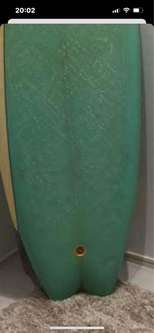 MOSS サーフボード 薄緑/クリア色 ツインフィンとても可愛い板です