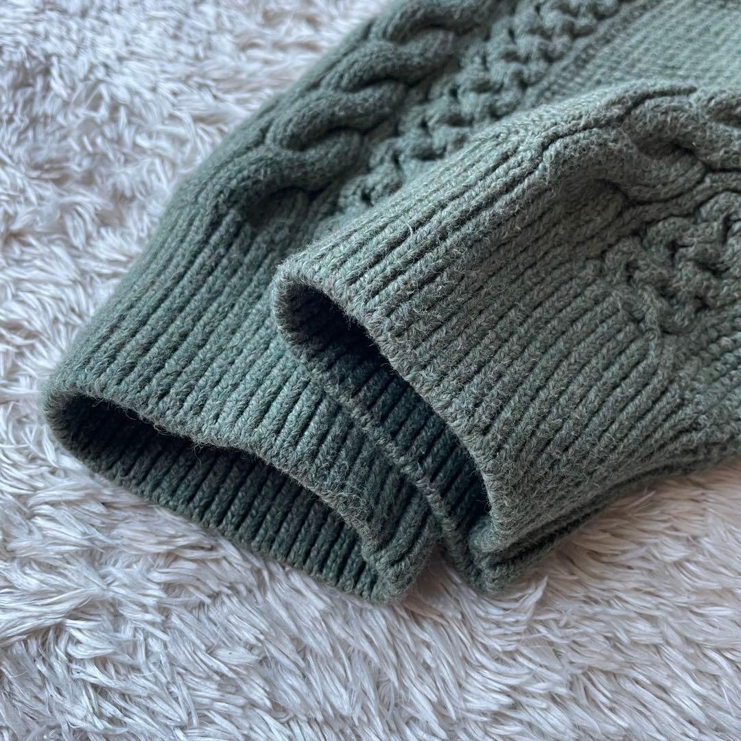 ラルフローレン 現行 フィッシャーマンズニット XL カーキ